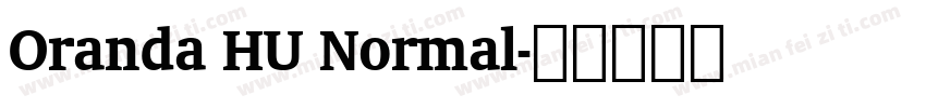 Oranda HU Normal字体转换
